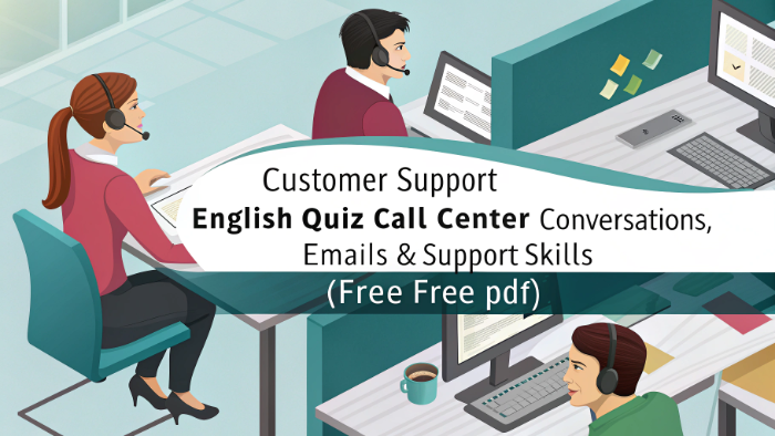 Customer Support English Quiz – Call Center Conversations, Emails & Support Skills (Free PDF)