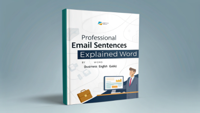 Professional Email Sentences Explained Word by Word (Business English Guide)