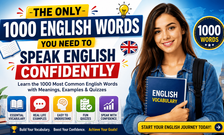 3000 Essential English Words Every Learner Should Know (With Meanings, Examples & Quizzes)
