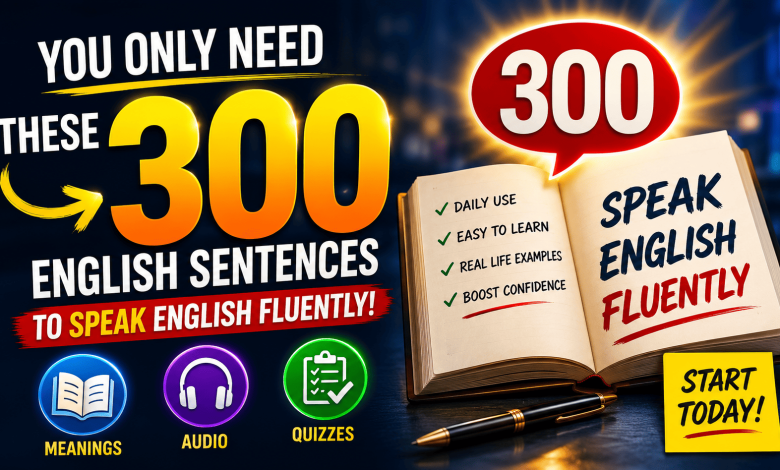 You Only Need These 300 English Sentences to Speak English Fluently (With Meanings, Audio & Quizzes)