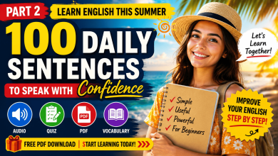 Learn English This Summer: 100 Daily Sentences to Speak with Confidence